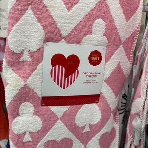Pink and White valentines Decorative Throw